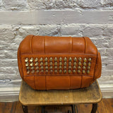 ALEXANDER WANG
ROCCO STUDDED LEATHER BAG DEEP ORANGE/TAN