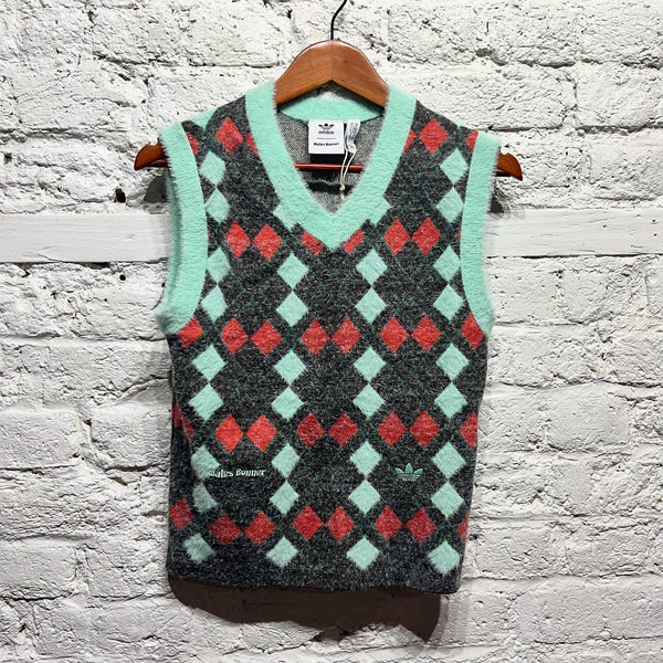 WALES BONNER 
X ADIDAS
MINT/GREEN/GREY/RED DIAMOND TANK TOP