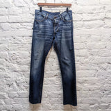 YVES SAINT LAURENT
STONE WASH DENIM JEANS