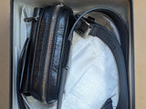 GUCCI 
BLACK BELT BAG WITH BOX AND TAGS
