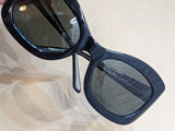 THE ROW 
OLIVER PEOPLE'S BLACK SUNGLASSES