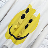 KAPITAL 
SMILEY PRINT CREAM HOODIE OVERSIZED