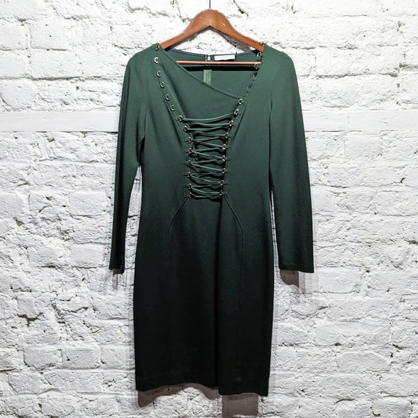 VERSACE COLLECTION
GREEN LACE UP DRESS