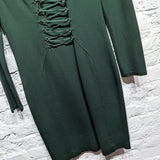 VERSACE COLLECTION
GREEN LACE UP DRESS