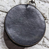 BLACKMEANS
LEATHER EMBROIDERED POUCH BLUE