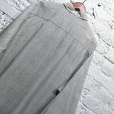 YOHJI YAMAMOTO 
VINTAGE STRIPE SHIRT WITH LARGE MOTHER OF PEARL BUTTONS