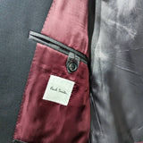 PAUL SMITH 
BLACK JACKET OX BLOOD SILK LINING