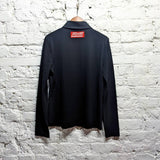 RAF SIMONS 
TO THE ARCHIVES BLACK L/S POLO SHIRT