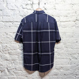 ALEXANDER MCQUEEN 
MCQ PURPLE TARTAN PRINT SHORT SLEEVE BUTTON DOWN SHIRT