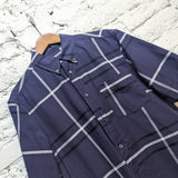 ALEXANDER MCQUEEN 
MCQ PURPLE TARTAN PRINT SHORT SLEEVE BUTTON DOWN SHIRT