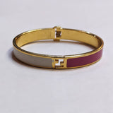 FENDI 
WHITE PINK GOLD BRACELET