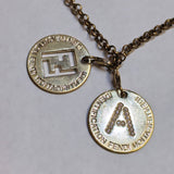 FENDI
GOLD DOUBLE COIN PENDENT