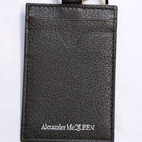 ALEXANDER MCQUEEN 
BLACK LEATHER KEY CHAIN & CARD HOLDER