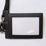 ALEXANDER MCQUEEN 
BLACK LEATHER KEY CHAIN & CARD HOLDER