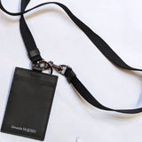 ALEXANDER MCQUEEN 
BLACK LEATHER KEY CHAIN & CARD HOLDER