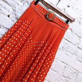 ZIMMERMAN 
RED/WHITE POLKA DOT SKIRT BELTED