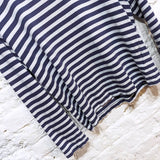 COMME DES GARÇONS 
PLAY BLUE WHITE STRIPE L/S T SHIRT