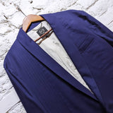 ALEXANDER MCQUEEN 
MCQ BLUE PLEAT FRONT BLAZER