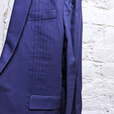 ALEXANDER MCQUEEN 
MCQ BLUE PLEAT FRONT BLAZER