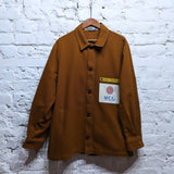 ALEXANDER MCQUEEN 
MCQ BROWN WORK JACKET WITH PATCHES