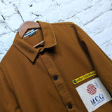 ALEXANDER MCQUEEN 
MCQ BROWN WORK JACKET WITH PATCHES