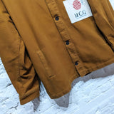 ALEXANDER MCQUEEN 
MCQ BROWN WORK JACKET WITH PATCHES