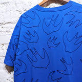 ALEXANDER MCQUEEN 
MCQ BLUE SWALLOWS T SHIRT