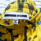 ALEXANDER MCQUEEN 
MCQ YELLOW/BLUE PRINT SWIMMING SHORTS