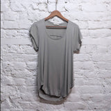 HELMUT LANG
PALE GREY RIBBED TOP