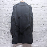 MARGARET HOWELL 
NAVY COTTON TRENCH COAT MENS