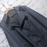 MARGARET HOWELL 
NAVY COTTON TRENCH COAT MENS