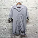 Y PROJECTS 
BLUE CHECKED SHIRT WITH PATTERN SIDE