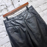 COMME DES GARÇONS 
HOMME PLUS BLACK VEGAN LEATHER SHORTS