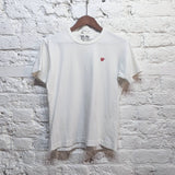 COMME DES GARÇONS 
PLAY WHITE T SHIRT