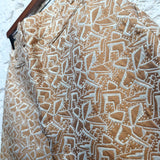 MARNI 
GOLD/BROWN BROCADE PATTERN SHORTS