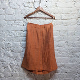 MARNI 
ORANGE CRUSH LINEN SKIRT