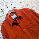 PERCIVAL
ORANGE FLEECE UTILITY SHIRT JACKET