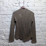 YOHJI YAMAMOTO 
Y'S BEIGE KNIT CARDIGAN