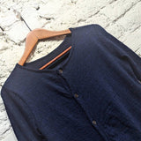 YOHJI YAMAMOTO 
Y'S NAVY KNIT CARDIGAN