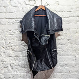 VINTAGE 
HANDMADE ONE OF A KIND LEATHER GILET