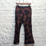 JUNYA WATANABE 
AD 2002 TARTAN PANEL WOOL FLARED JEANS