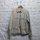 PRADA
BEIGE COTTON MILITARY STYLE JACKET UTILITY