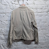 PRADA
BEIGE COTTON MILITARY STYLE JACKET UTILITY