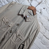 PRADA
BEIGE COTTON MILITARY STYLE JACKET UTILITY