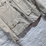 PRADA
BEIGE COTTON MILITARY STYLE JACKET UTILITY