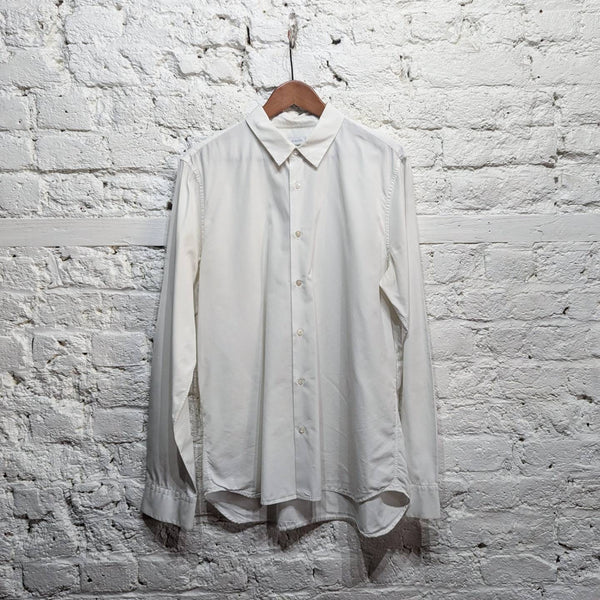 JIL SANDER
WHITE COTTON SHIRT 
SIZE M / 15.5CM