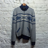 VIVIENNE WESTWOOD
MAN BLUE WHITE KNIT ZIP CARDIGANS