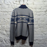 VIVIENNE WESTWOOD
MAN BLUE WHITE KNIT ZIP CARDIGANS