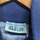 VIVIENNE WESTWOOD
MAN BLUE WHITE KNIT ZIP CARDIGANS