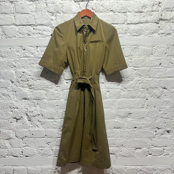 JW ANDERSON 
OLIVE GREEN DRESS